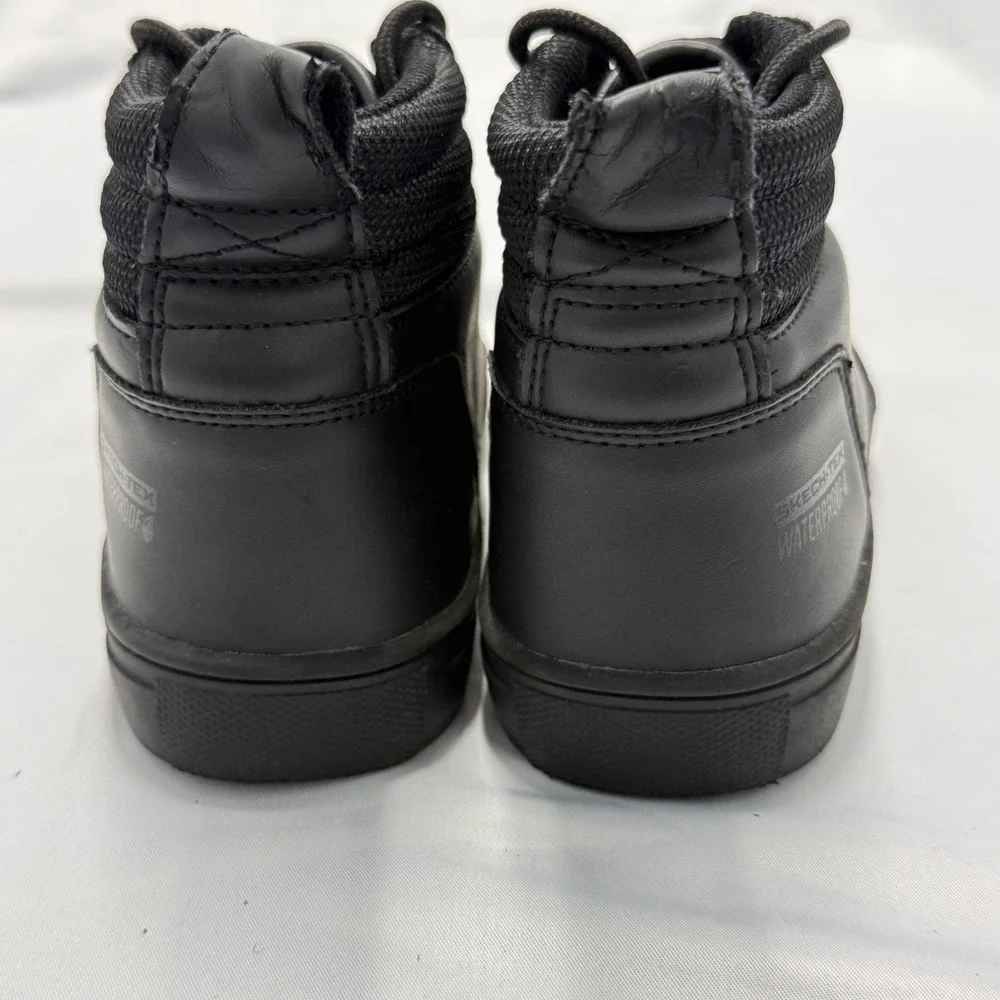 Skechers Skech-Tex Waterproof Kids Boots Black Sneakers 91962L Size 1